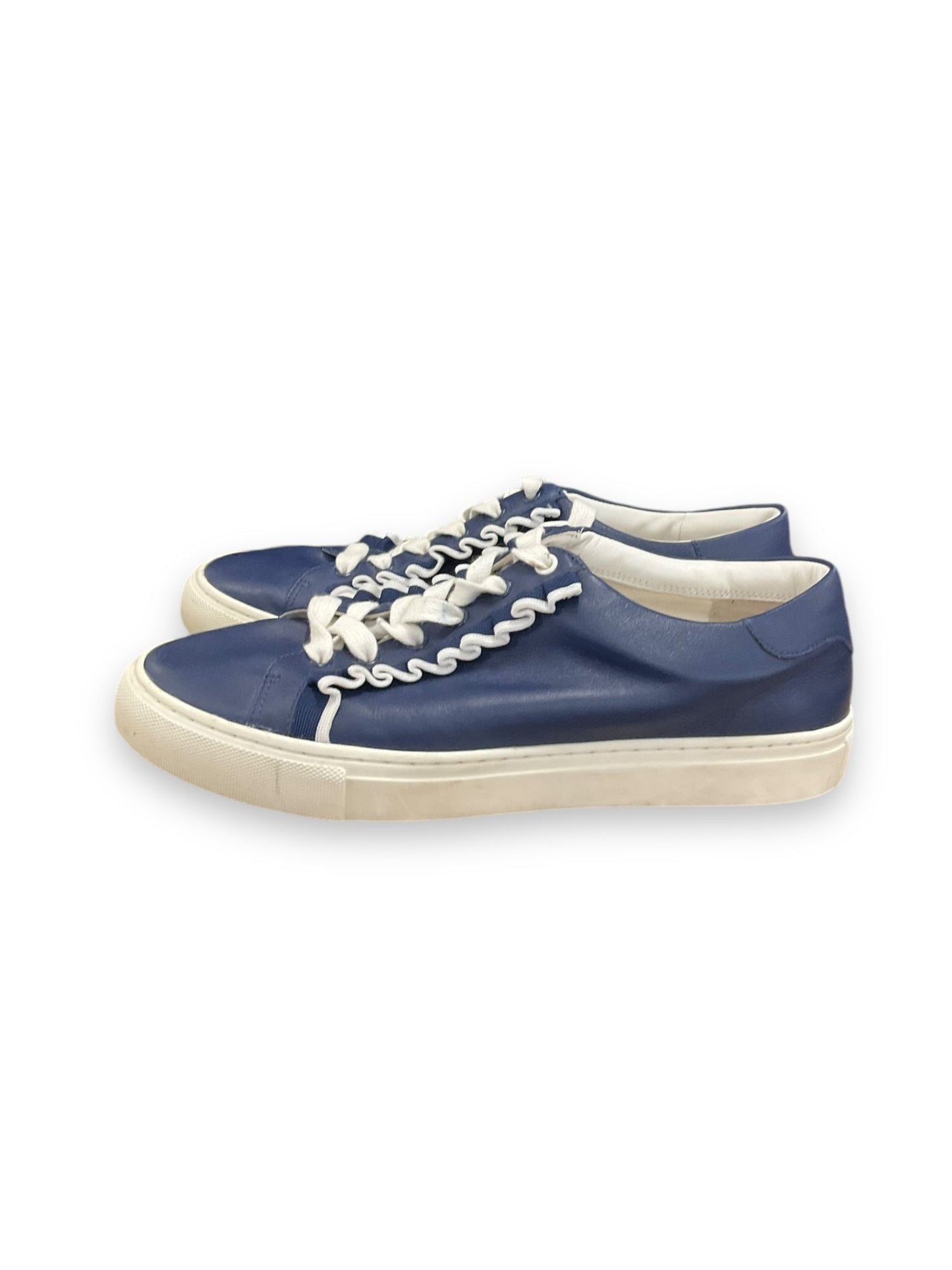 Shoes Designer By Tory Burch In Blue & White, Size: 9.5