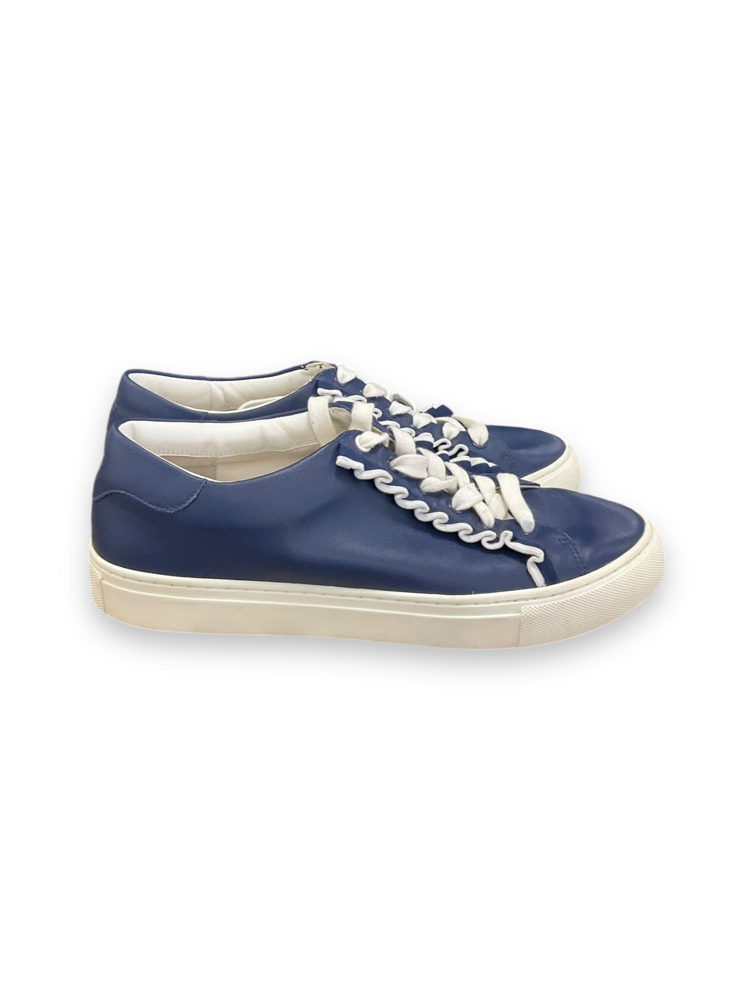 Shoes Designer By Tory Burch In Blue & White, Size: 9.5