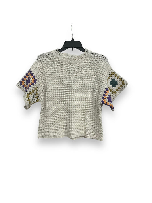 Sweater Short Sleeve By Universal Thread In Cream, Size: S