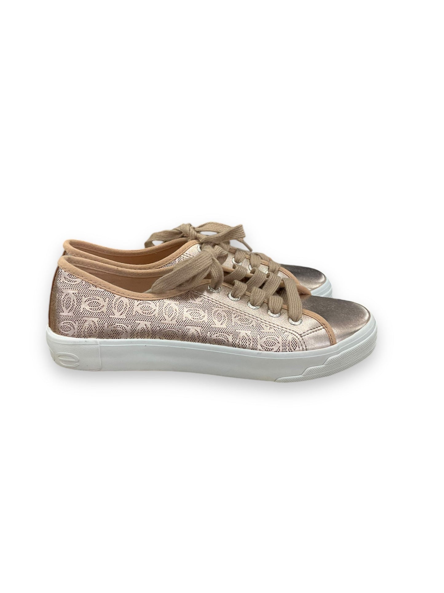 Shoes Sneakers By Bebe In Rose Gold, Size: 8