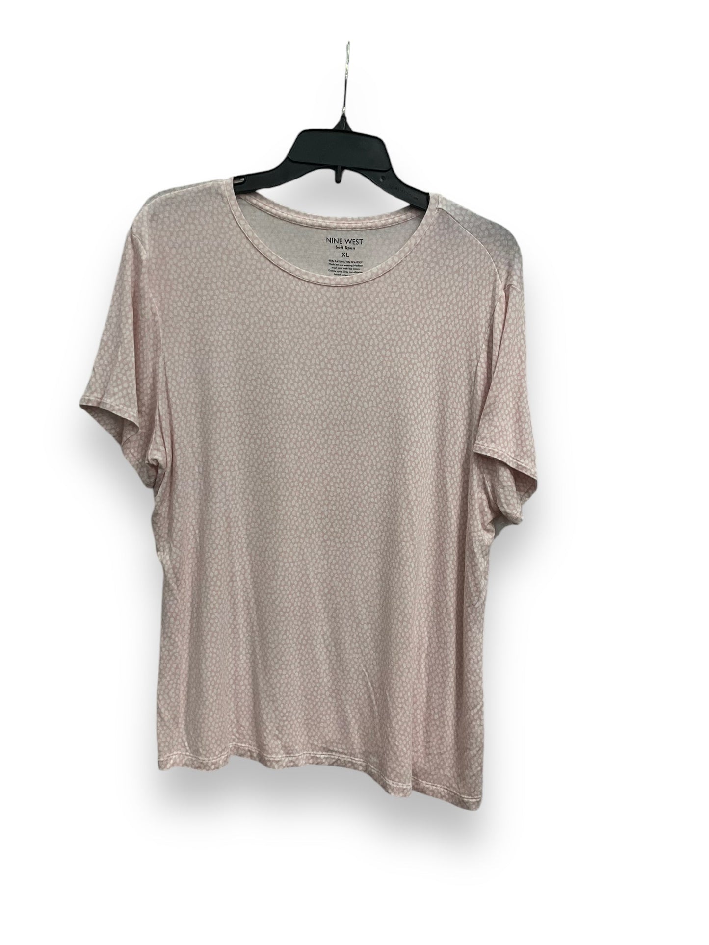 Top Short Sleeve By Nine West Apparel In Pink, Size: Xl