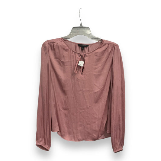 Blouse Long Sleeve By Banana Republic In Pink, Size: M