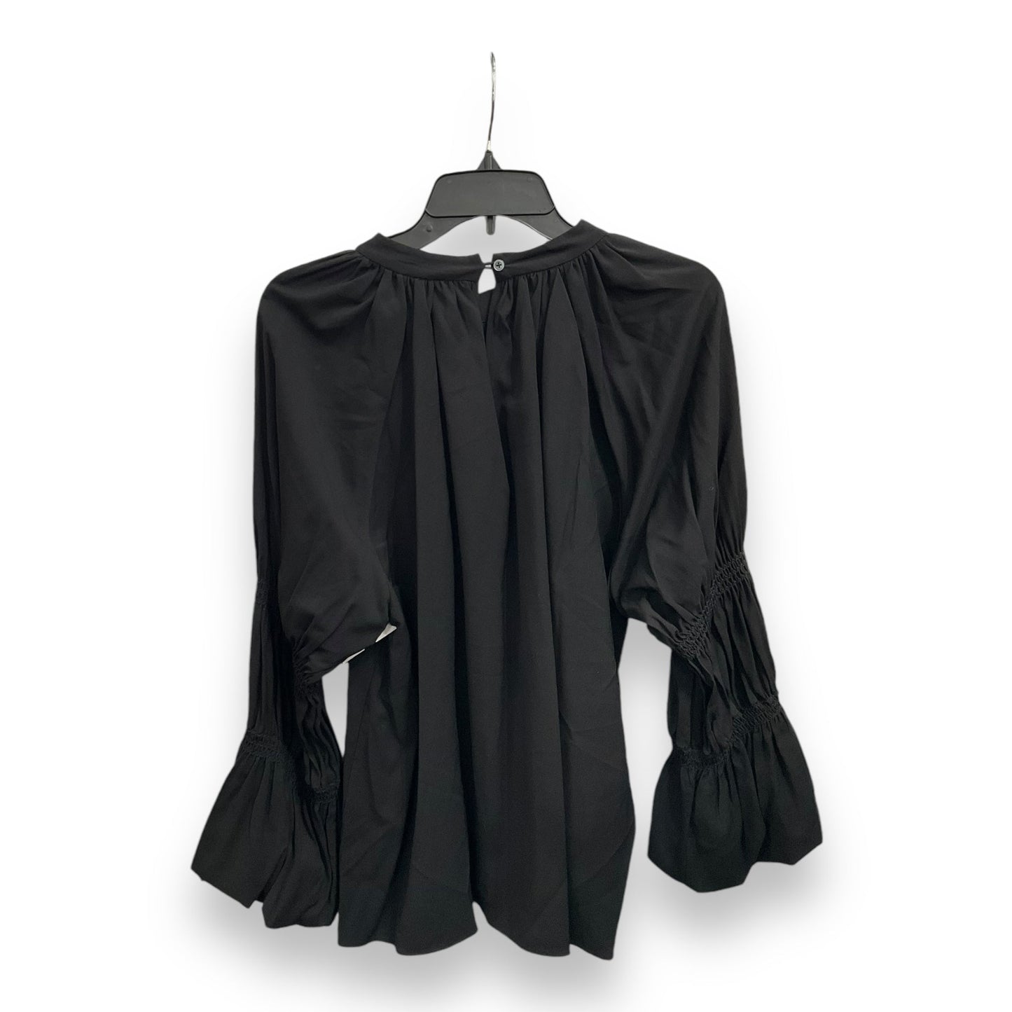 Blouse Long Sleeve By Cmc In Black, Size: 1x