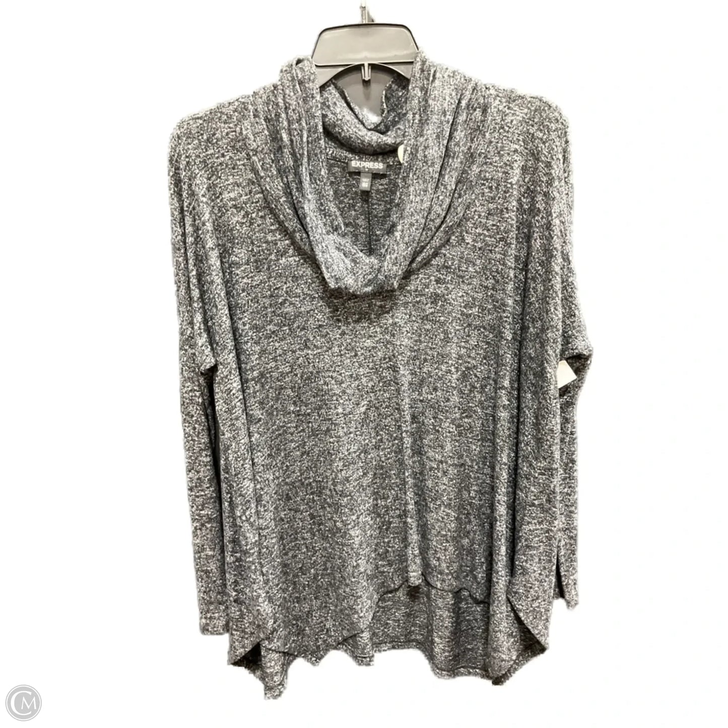 Top Long Sleeve By Express In Grey, Size: Xs