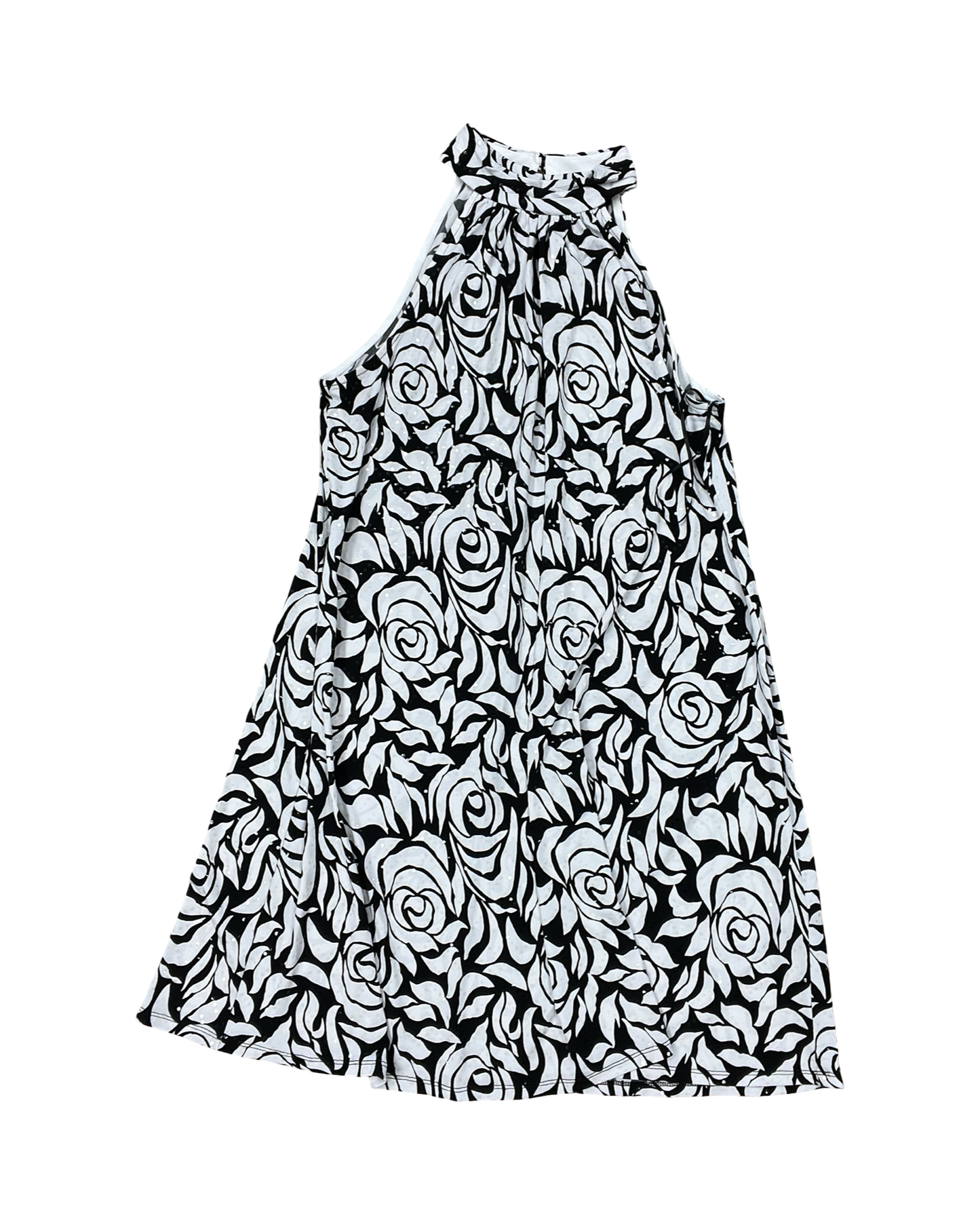 Dress Casual Midi By Msk In Black & White, Size:L