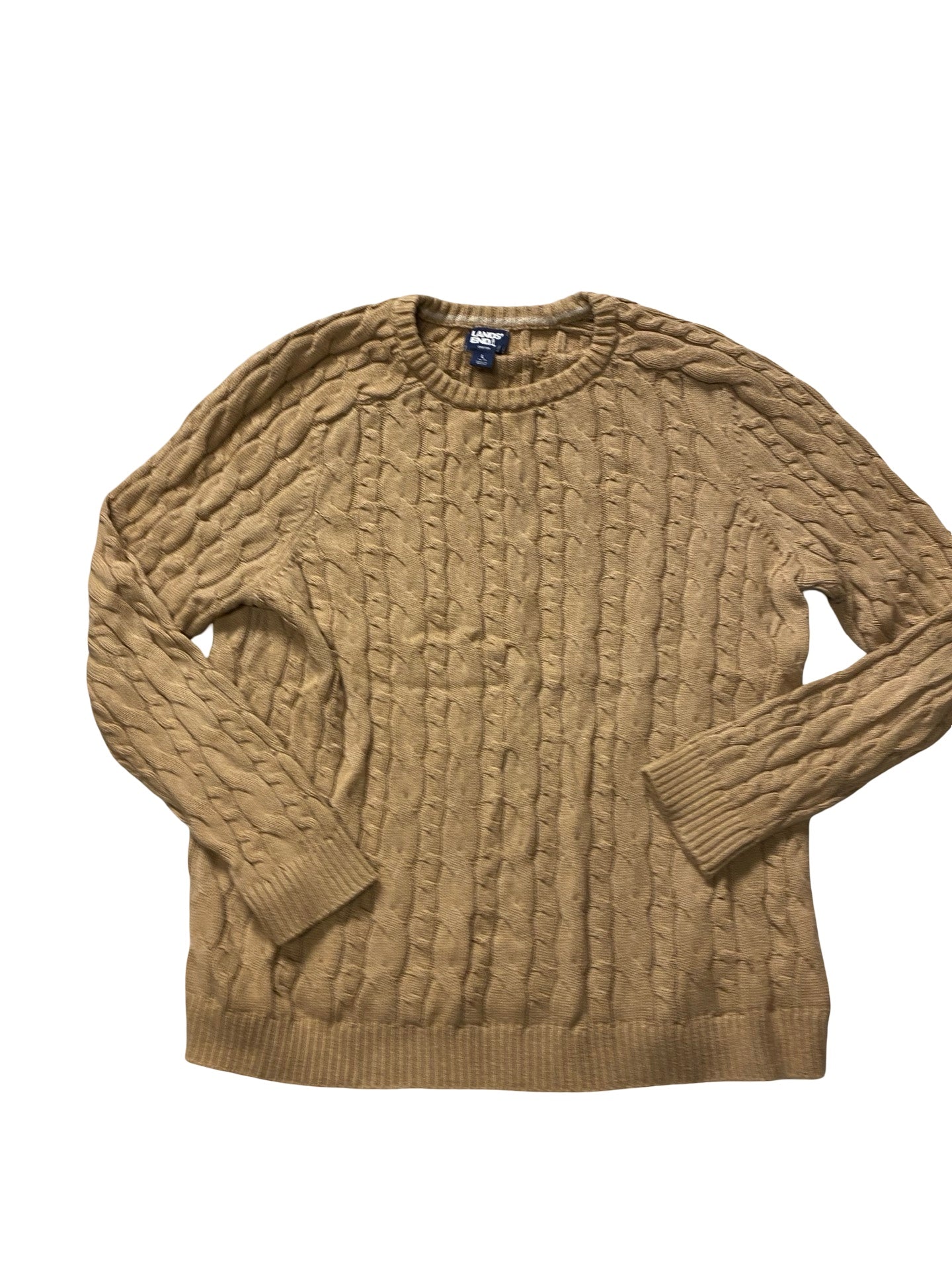 Sweater By Lands End In Tan, Size:L