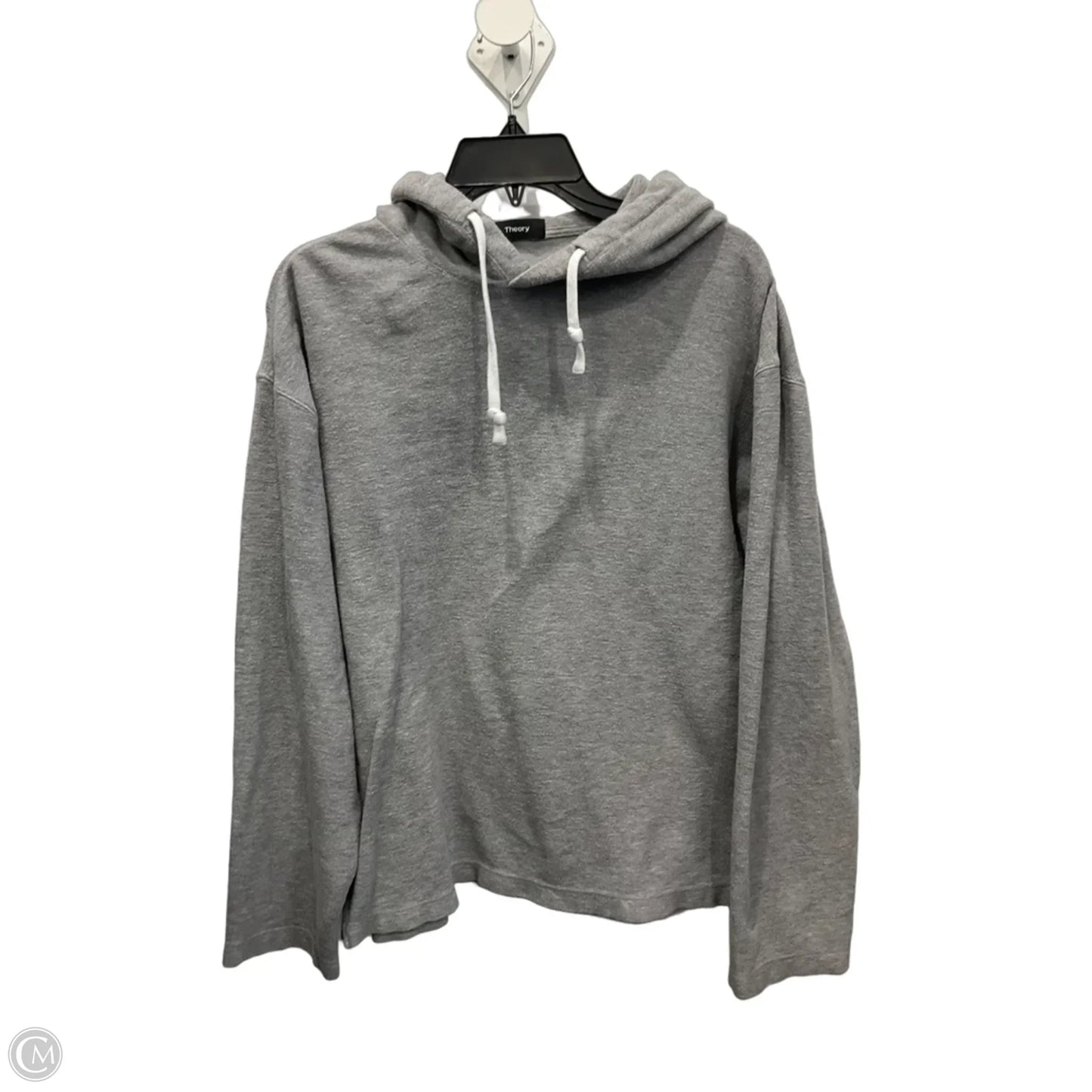 Sweatshirt Hoodie By Theory In Grey, Size: M