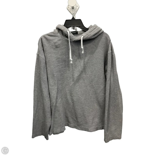 Sweatshirt Hoodie By Theory In Grey, Size: M