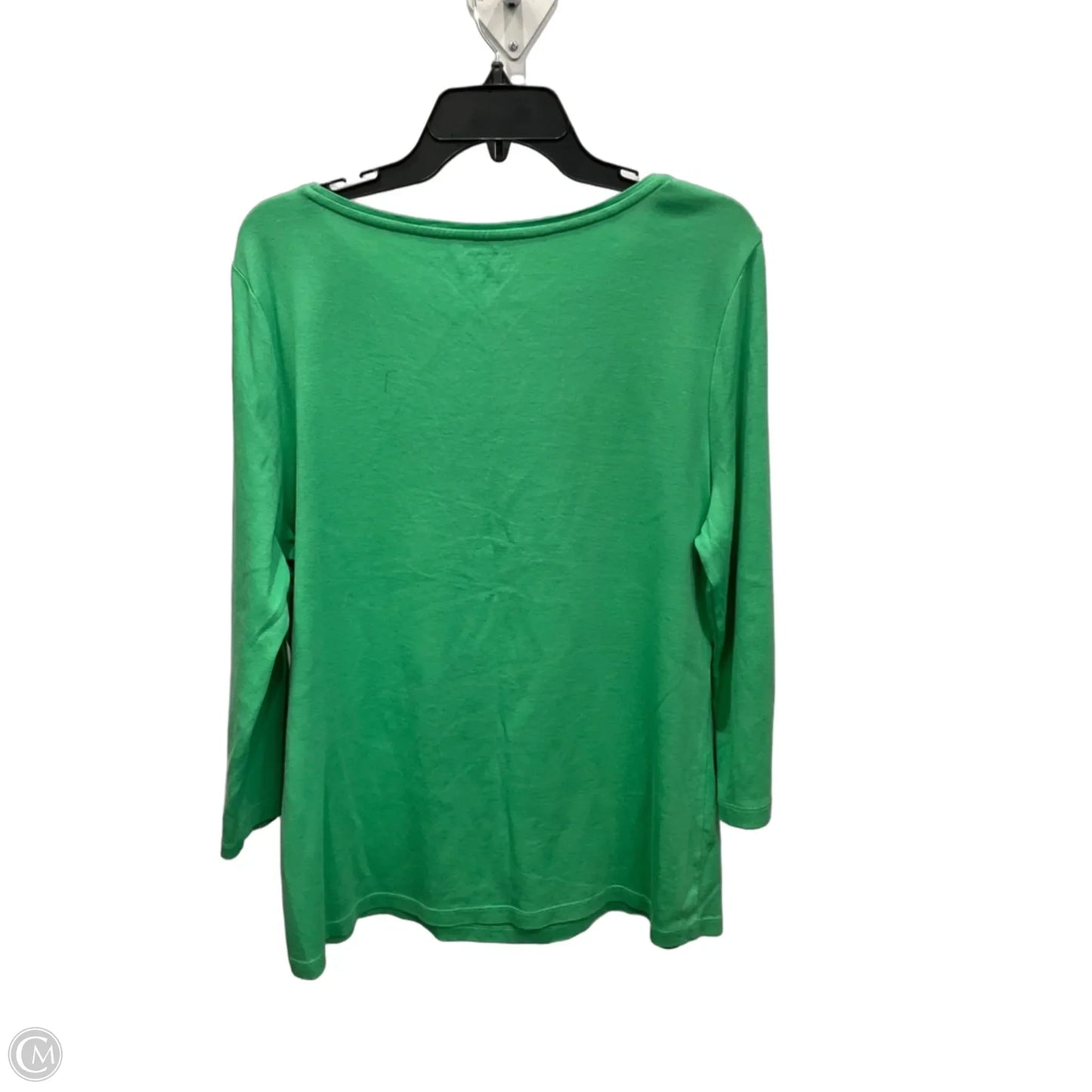 Top 3/4 Sleeve By Talbots In Green, Size: Xl