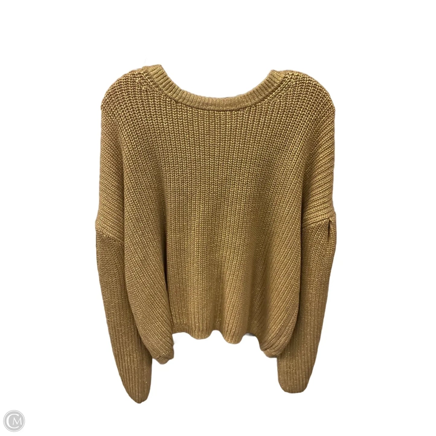 Sweater By Clothes Mentor In Gold, Size: Xl