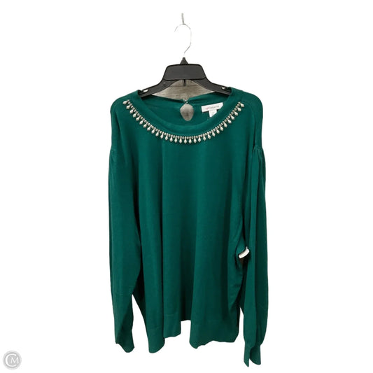 Sweater By Liz Claiborne In Green, Size: 3x
