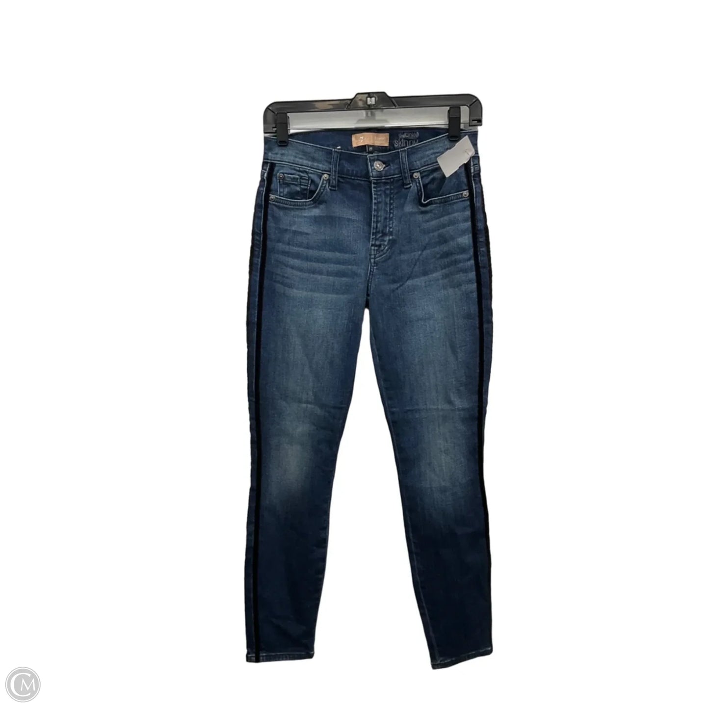 Jeans Skinny By 7 For All Mankind In Blue Denim, Size: 4
