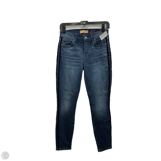 Jeans Skinny By 7 For All Mankind In Blue Denim, Size: 4