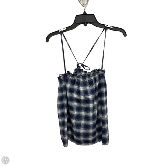 Top Sleeveless By Madewell In Plaid Pattern, Size: S