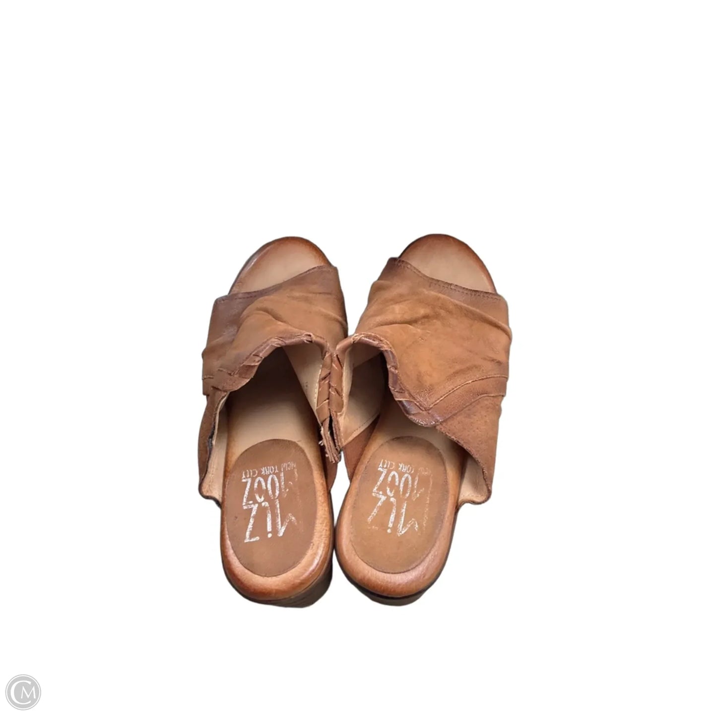 Shoes Heels Wedge By Miz Mooz In Brown, Size: 7.5