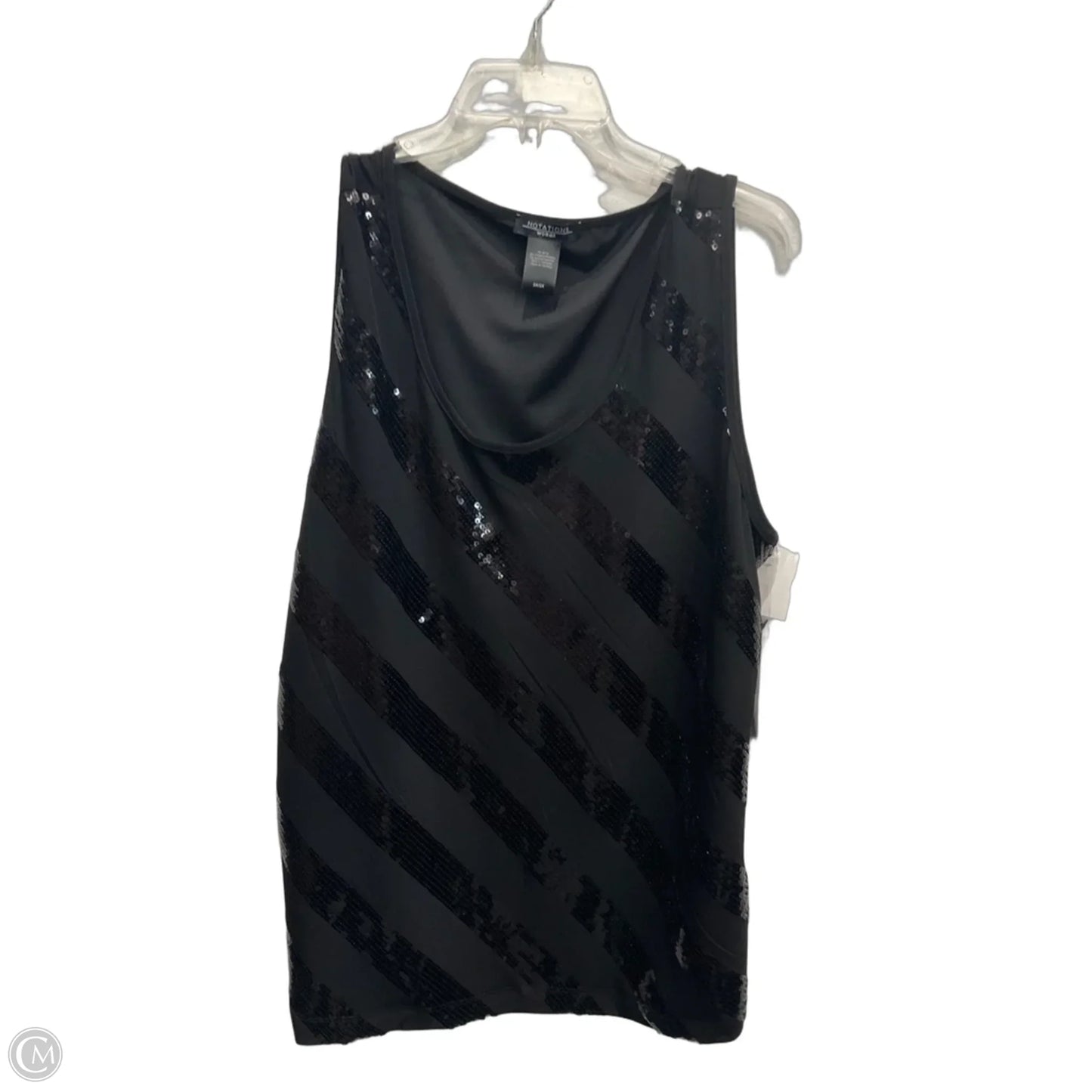 Top Sleeveless By Notations In Black, Size: 3x