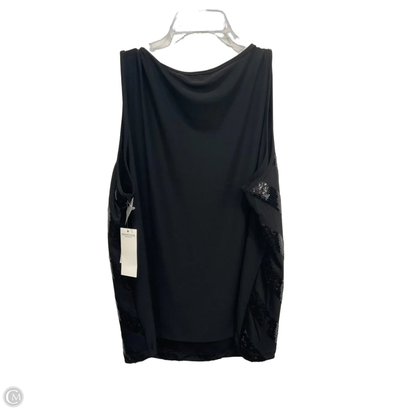 Top Sleeveless By Notations In Black, Size: 3x