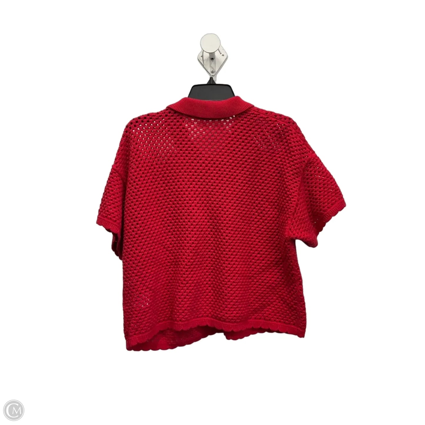 Sweater Short Sleeve By Gap In Red, Size: L