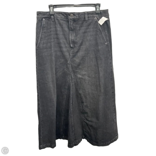 Skirt Maxi By Banana Republic In Black Denim, Size: 12