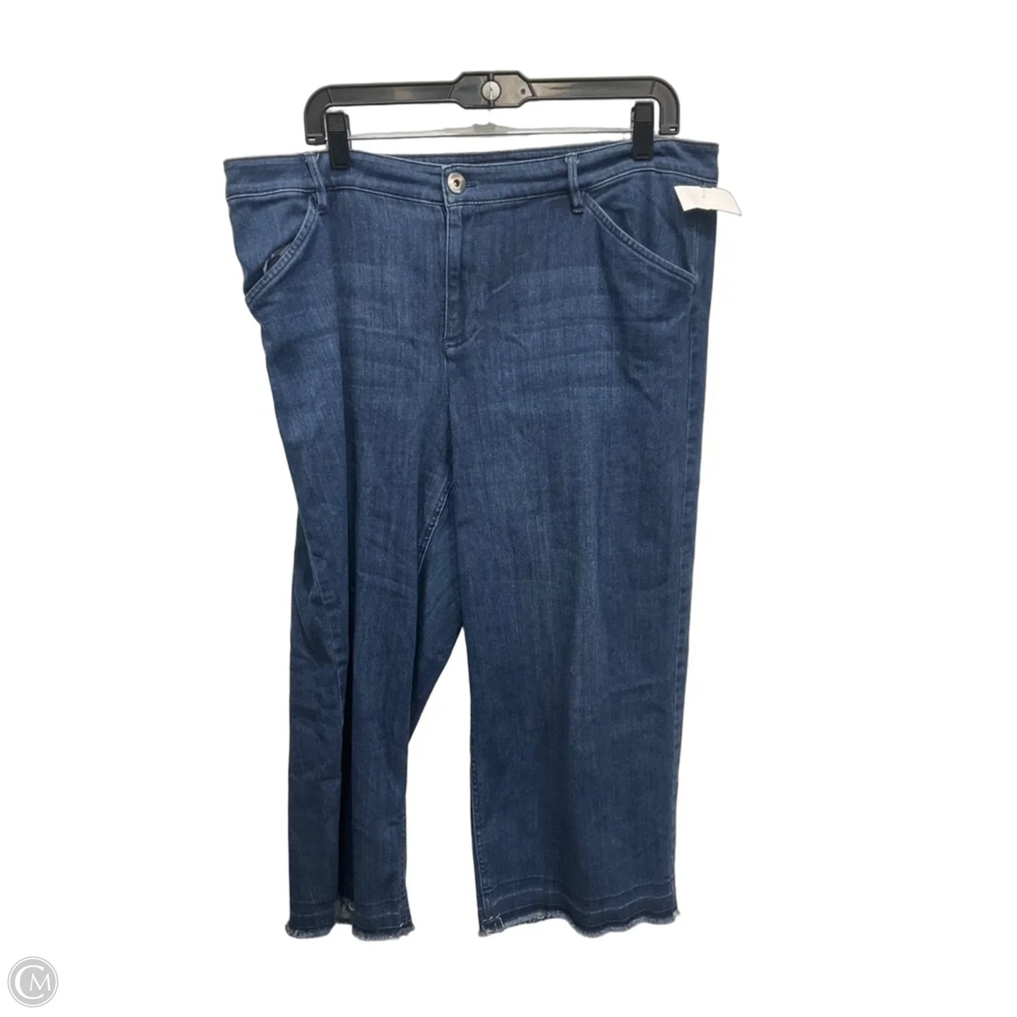 Jeans Cropped By J. Jill In Blue Denim, Size: 16