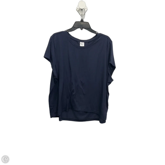 Athletic Top Short Sleeve By Athleta In Blue, Size: L