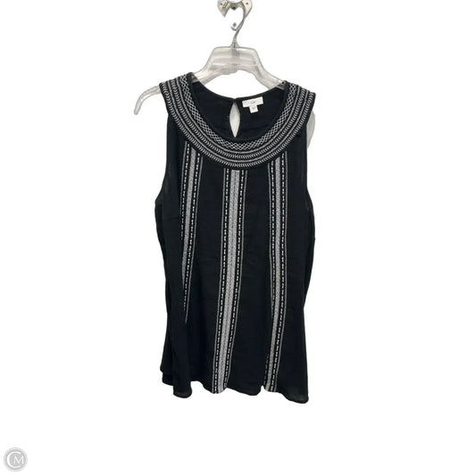 Top Sleeveless By J. Jill In Black, Size: Xl