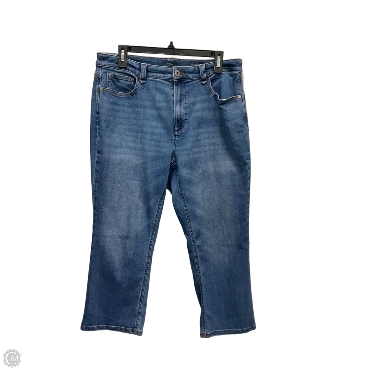 Jeans Cropped By J. Jill In Blue Denim, Size: 14p