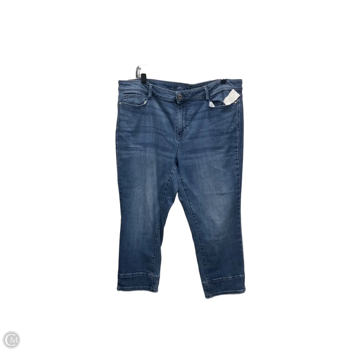 Jeans Cropped By J. Jill In Blue Denim, Size: 16