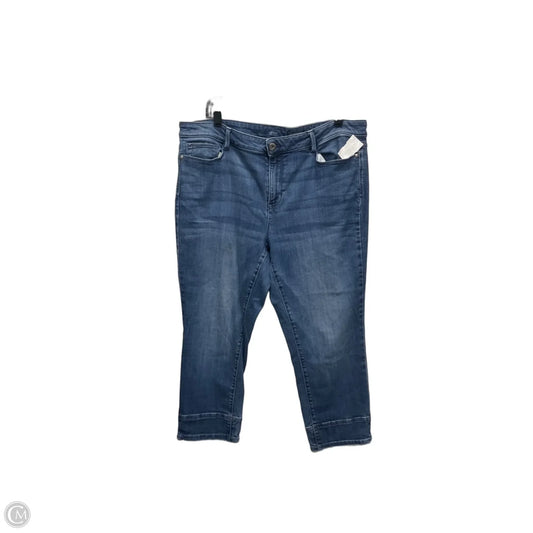 Jeans Cropped By J. Jill In Blue Denim, Size: 16
