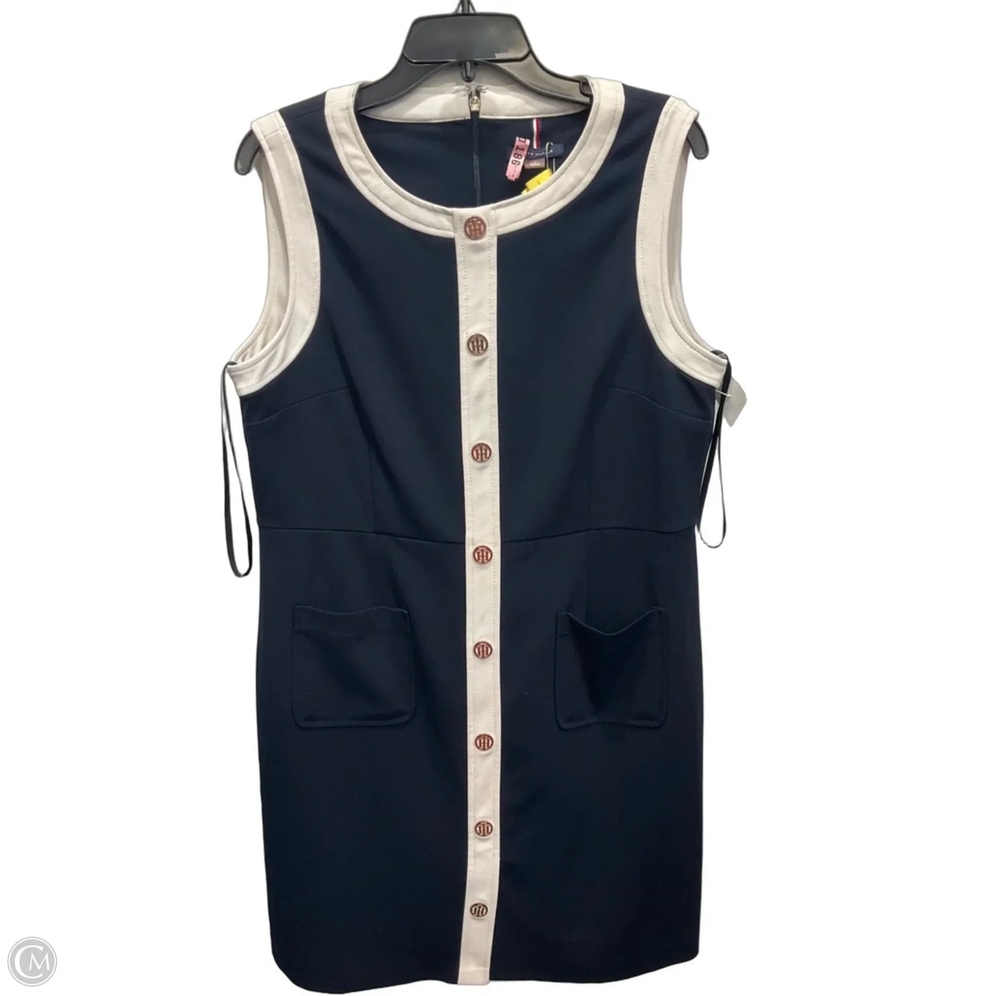Dress Casual Midi By Tommy Hilfiger In Navy, Size: 14