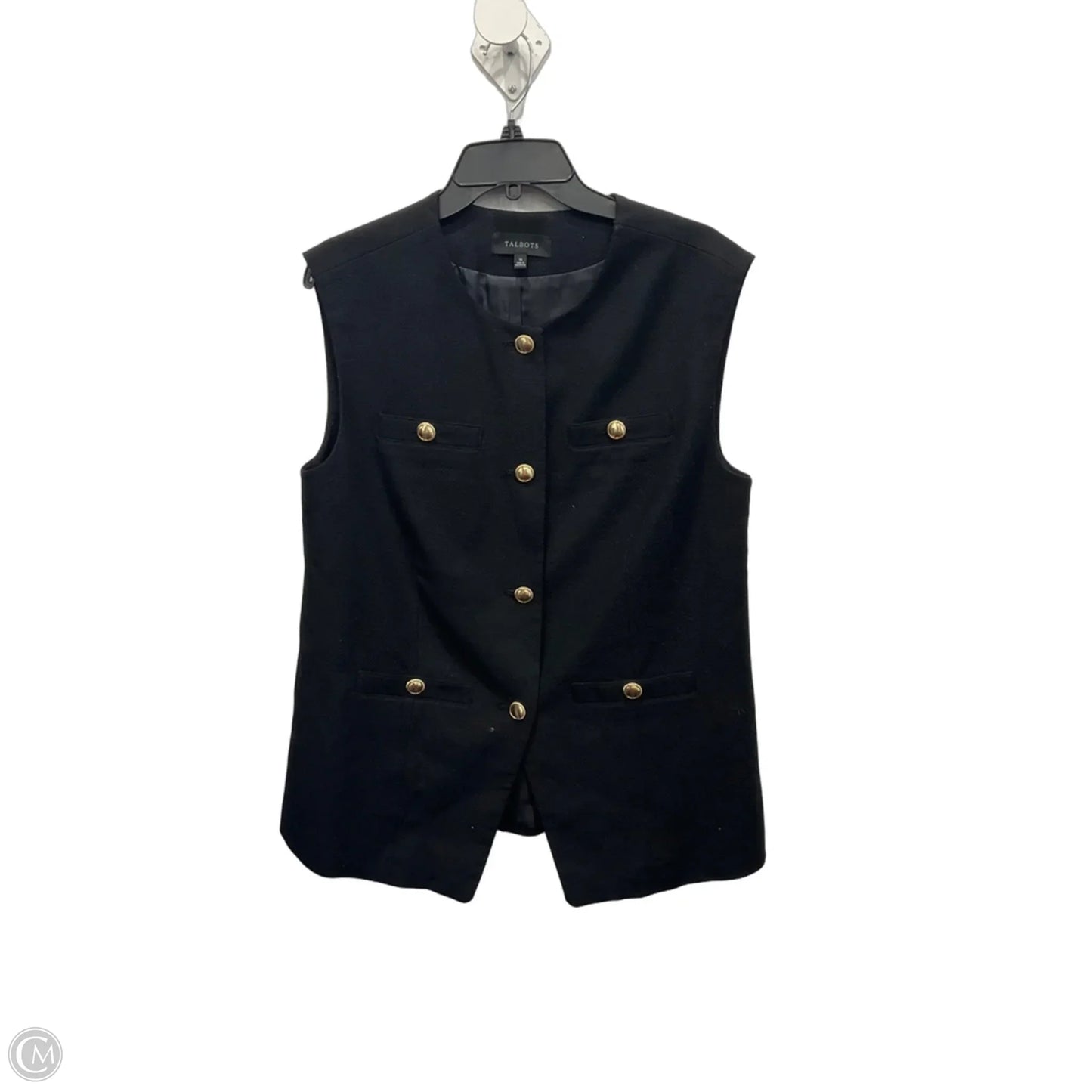 Vest Other By Talbots In Black, Size: L