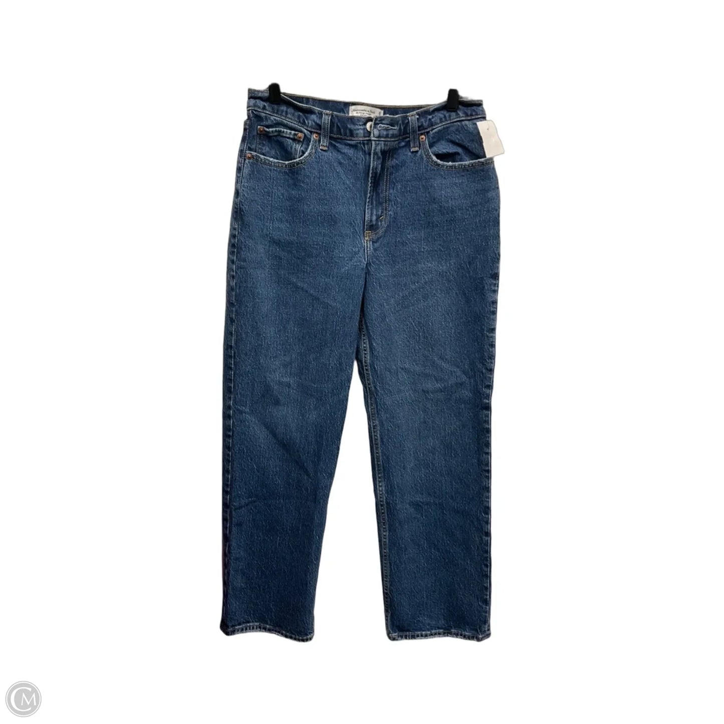 Jeans Straight By Abercrombie And Fitch In Blue Denim, Size: 8