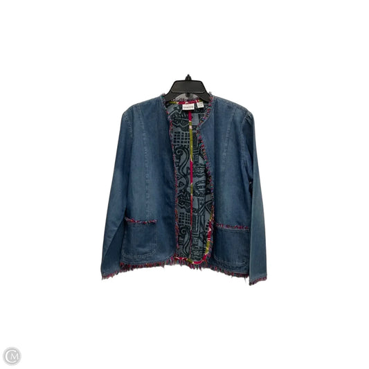 Jacket Denim By Chicos In Blue Denim, Size: M