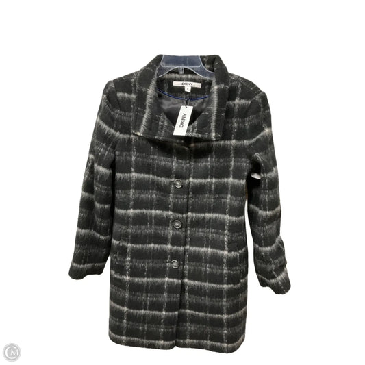 Coat Faux Fur & Sherpa By Dkny In Black, Size: M