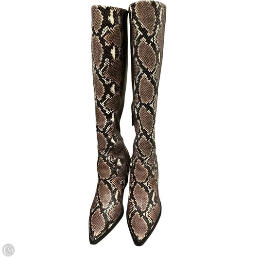 Boots Mid-calf Heels By Vince Camuto In Snakeskin Print, Size: 9