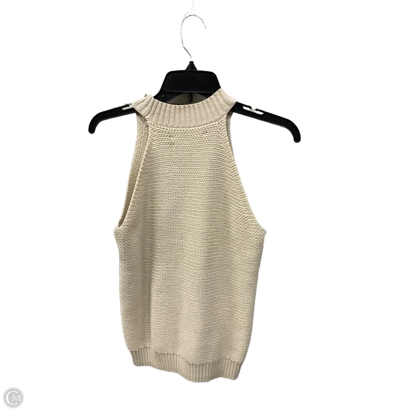 Top Sleeveless By Loft In Cream, Size: M