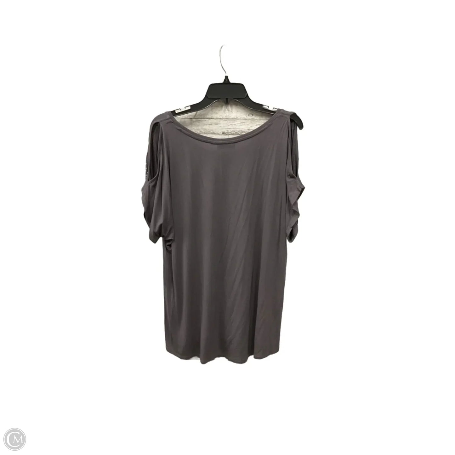 Top Short Sleeve By Apt 9 In Grey, Size: Xl