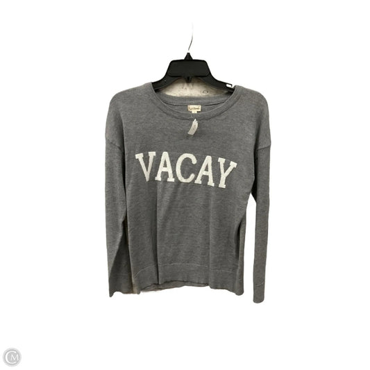 Top Long Sleeve By Hem & Thread In Grey, Size: S