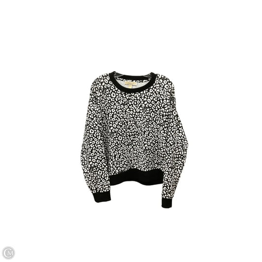 Top Long Sleeve By Michael By Michael Kors In Black & White, Size: L