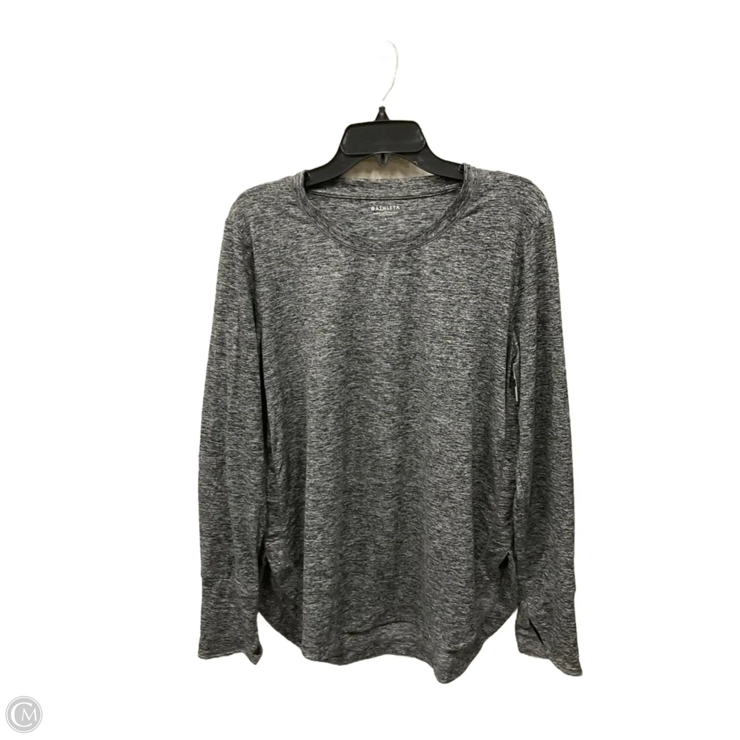 Athletic Top Long Sleeve Crewneck By Athleta In Grey, Size: L
