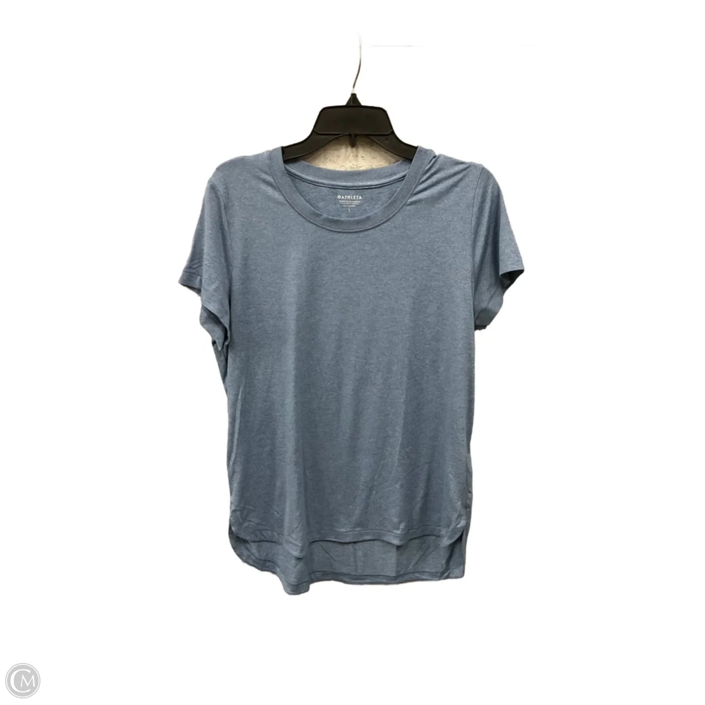 Athletic Top Short Sleeve By Athleta In Blue, Size: L