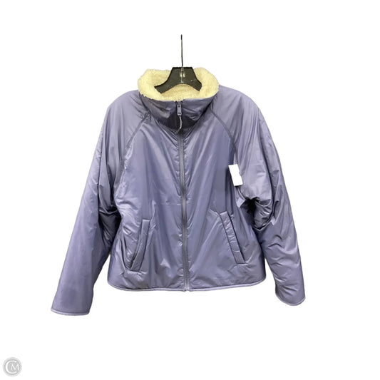 Coat Faux Fur & Sherpa By Bass In Purple, Size: M