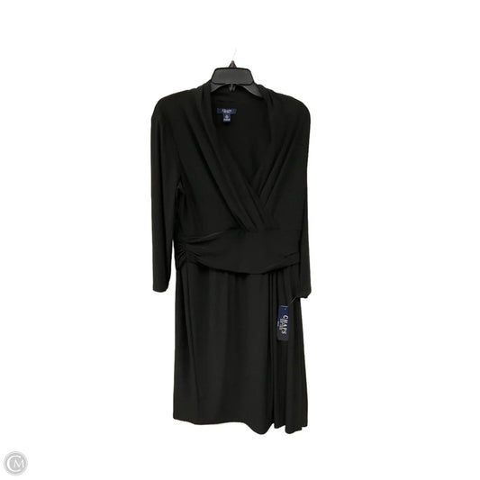 Dress Casual Midi By Chaps In Black, Size: Xl