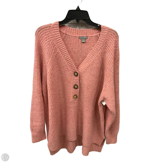Sweater By Falls Creek In Pink, Size: 2x
