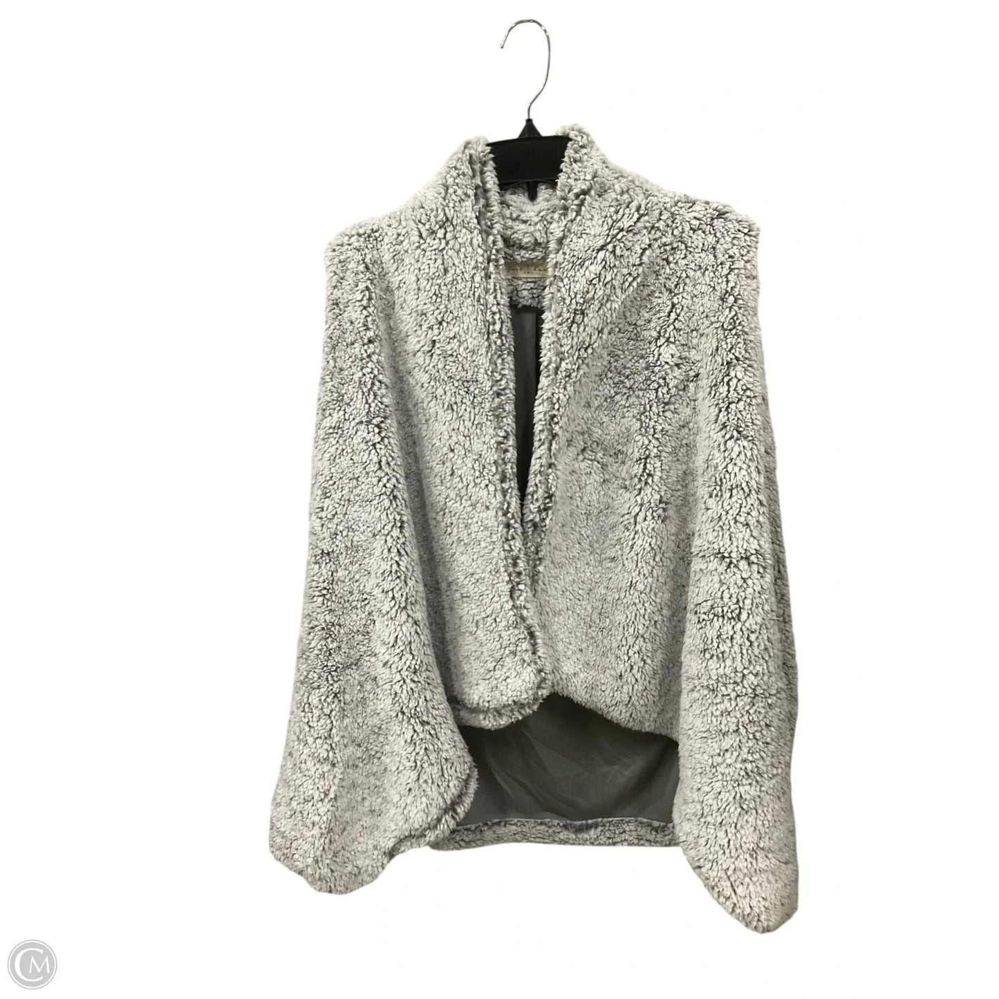 Vest Faux Fur & Sherpa By Clothes Mentor In Grey, Size: L