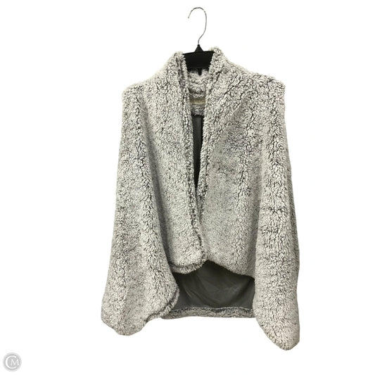 Vest Faux Fur & Sherpa By Clothes Mentor In Grey, Size: L