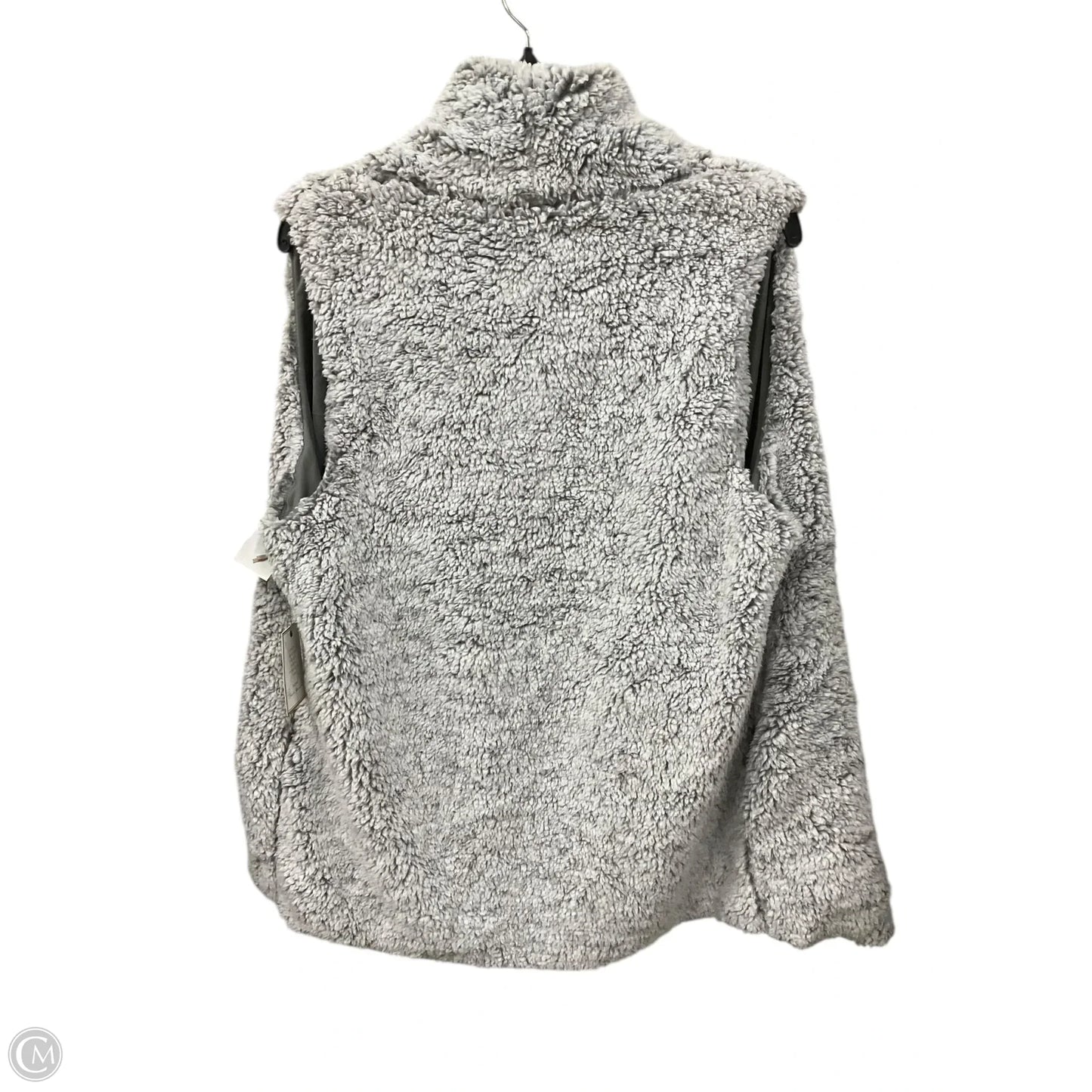Vest Faux Fur & Sherpa By Clothes Mentor In Grey, Size: L