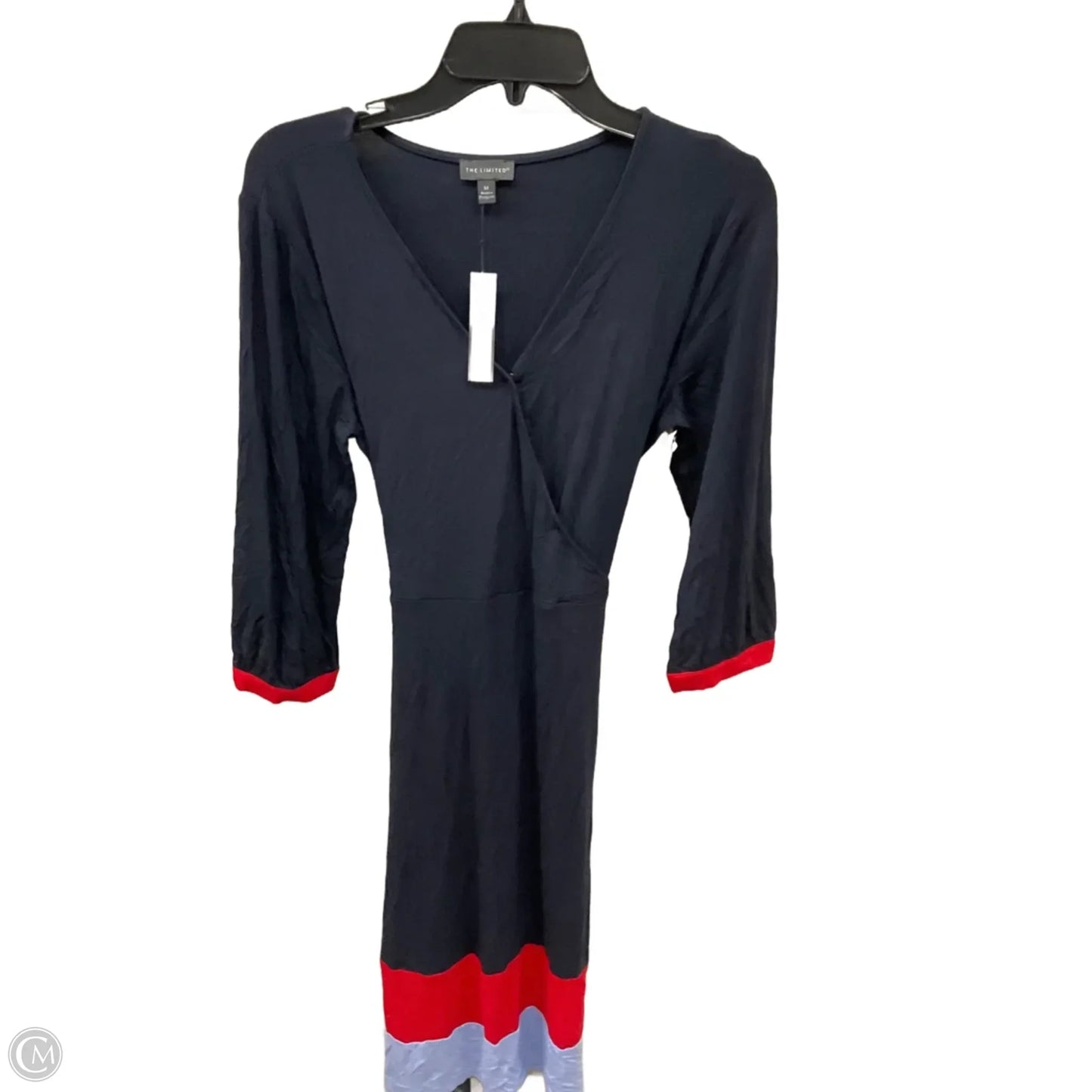 Dress Casual Midi By Limited In Navy, Size: M