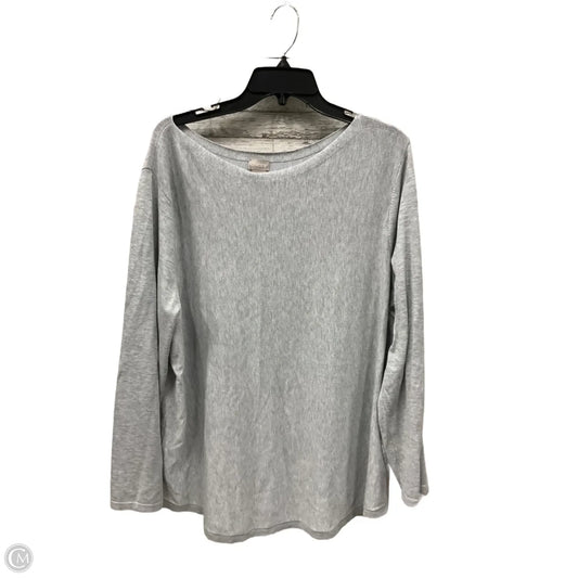 Top Long Sleeve By Chicos In Grey, Size: Xxl