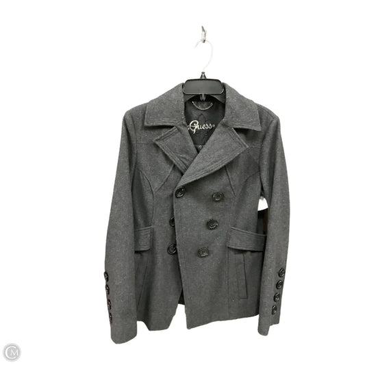Coat Wool By Guess In Grey, Size: L